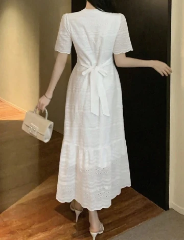 Rochie medie Dazy, alb