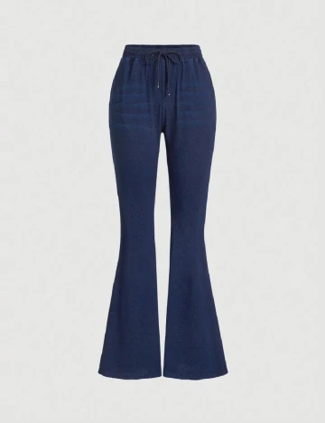 Pantaloni SHEIN, bleumarin Albastru