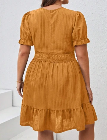 Rochie scurta SHEIN CURVE, maro Maro