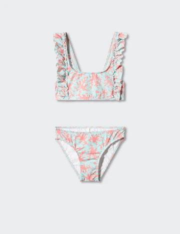 Costum de baie Mango Kids, turcoaz