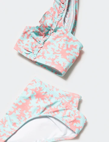 Costum de baie Mango Kids, turcoaz