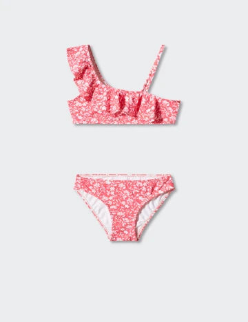 Costum de baie Mango Kids, roz