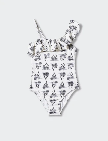Costum de baie Mango Kids, ecru