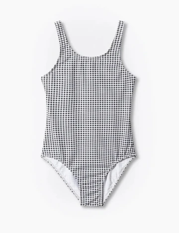 Costum de baie Mango Kids, alb/negru
