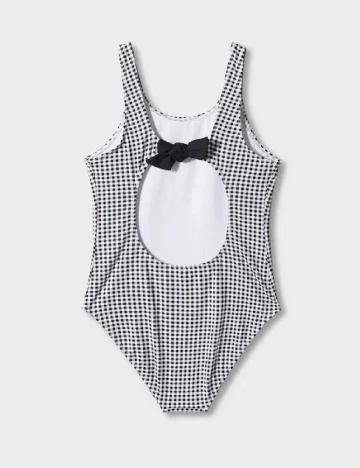 Costum de baie Mango Kids, alb/negru
