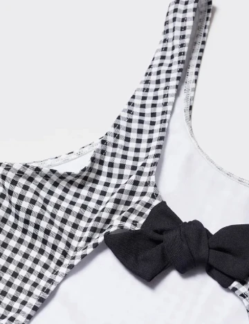 Costum de baie Mango Kids, alb/negru