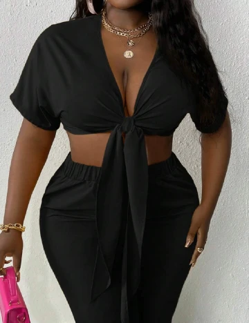 Compleu SHEIN CURVE, negru Negru