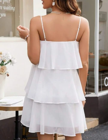 Rochie scurta SHEIN, alb Alb
