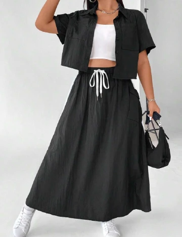 Compleu SHEIN CURVE, negru Negru
