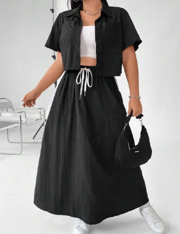 Compleu SHEIN CURVE, negru Negru