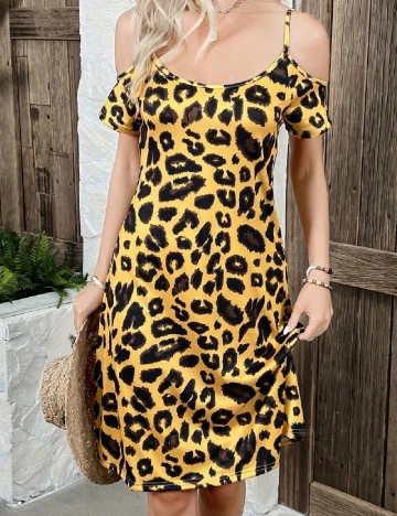 Rochie scurta SHEIN, animal print