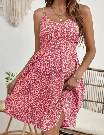 Rochie scurta SHEIN Maternity, rosu