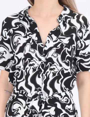 Rochie medie Vero Moda, alb/negru Negru