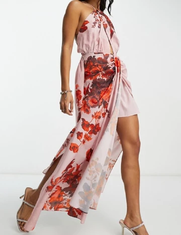 Rochie medie ASOS, roz Roz