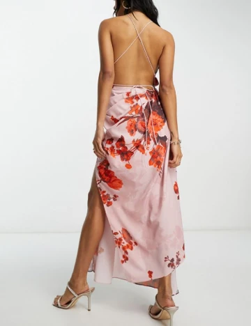 Rochie medie ASOS, roz Roz