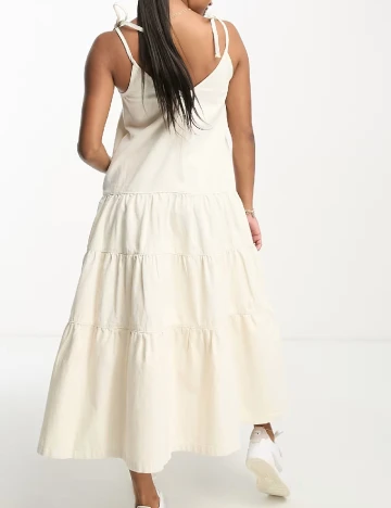 Rochie lunga ASOS, crem
