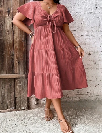 Rochie medie SHEIN CURVE, roz Roz
