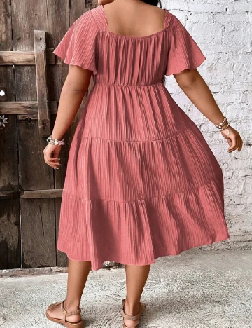 Rochie medie SHEIN CURVE, roz Roz