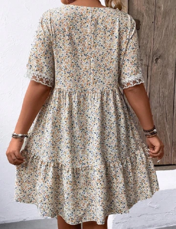 Rochie scurta SHEIN CURVE, floral print Floral print