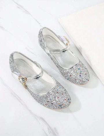 Pantofi Shein Kids, argintiu