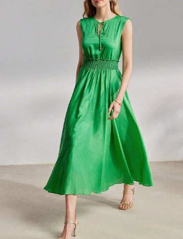 Rochie medie MOTF, verde Verde