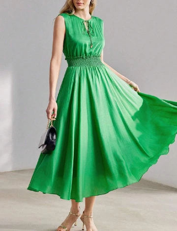 Rochie medie MOTF, verde Verde