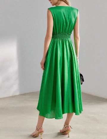 Rochie medie MOTF, verde Verde