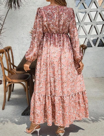 Rochie lunga SHEIN Maternity, roz Roz