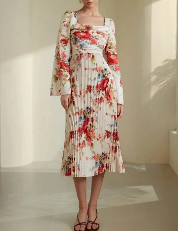 Rochie medie SHEIN, floral print Floral print