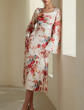 Rochie medie SHEIN, floral print Floral print