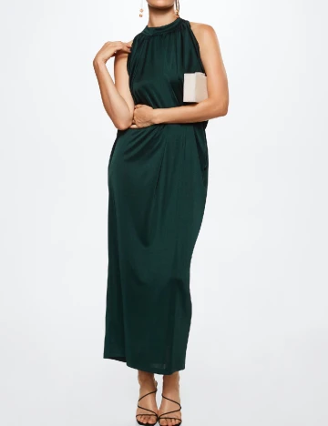 Rochie lunga Mango, verde inchis