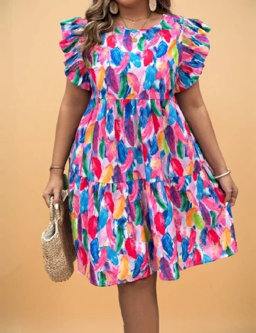 Rochie scurta SHEIN CURVE, mix culori