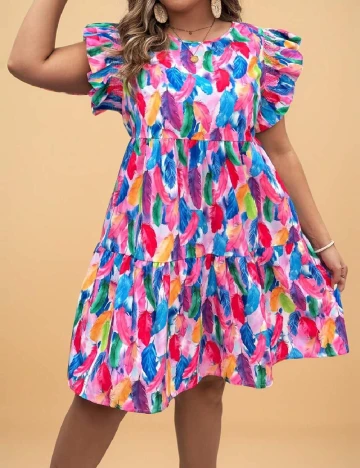 Rochie scurta SHEIN CURVE, mix culori