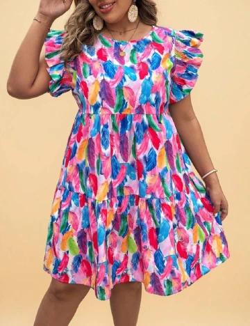 Rochie scurta SHEIN CURVE, mix culori