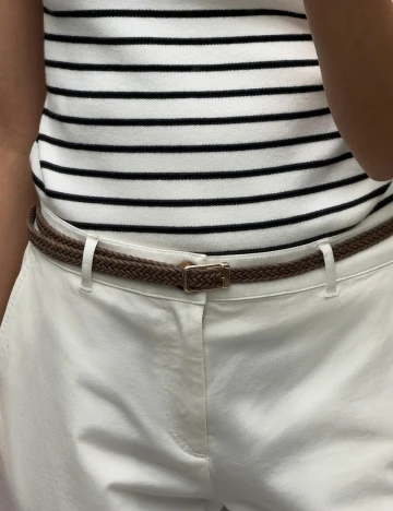 Pantaloni Zara, alb Alb