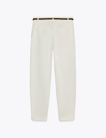 Pantaloni Zara, alb Alb