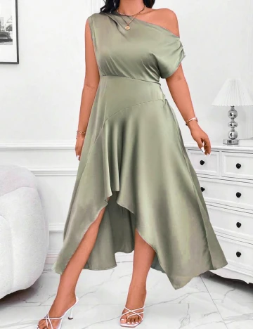 Rochie medie SHEIN CURVE, verde Verde