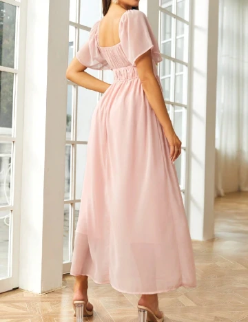 Rochie lunga SBetro, roz Roz