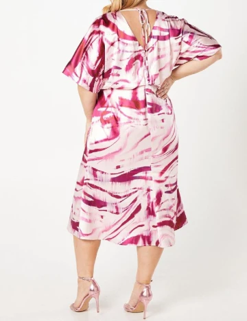 Rochie medie Coast Plus Size, roz Roz