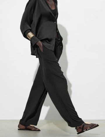 Pantaloni de pijama Zara, negru