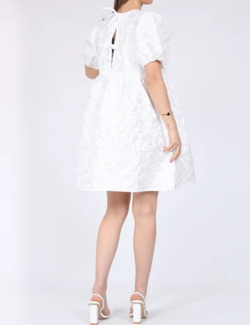 Rochie scurta Pieces, alb Alb