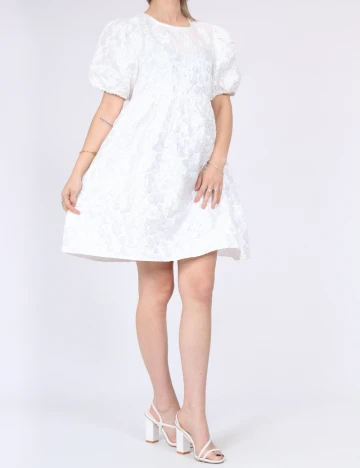Rochie scurta Pieces, alb Alb