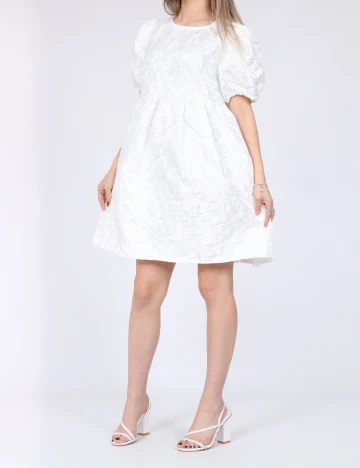 Rochie scurta Pieces, alb Alb