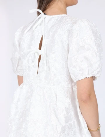 Rochie scurta Pieces, alb Alb