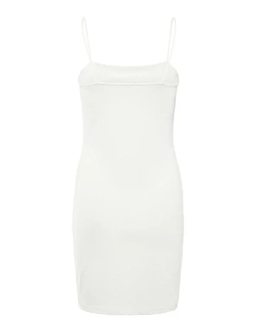 Rochie scurta Pieces, alb