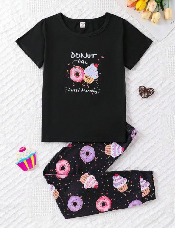 
						Pijama Shein Kids, negru