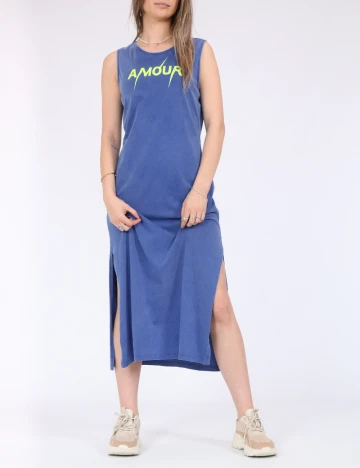 Rochie medie Pieces, albastru