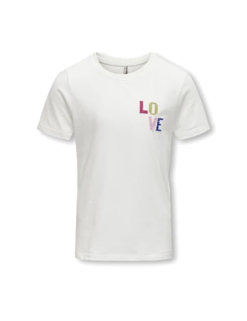 Tricou Kids Only, alb Alb