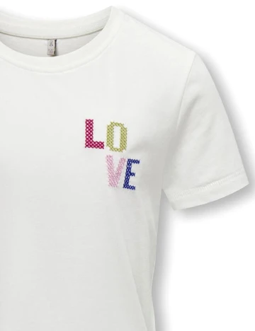 Tricou Kids Only, alb Alb