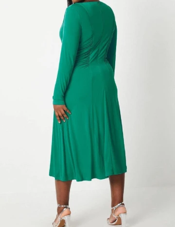 Rochie medie Coast Plus Size, verde